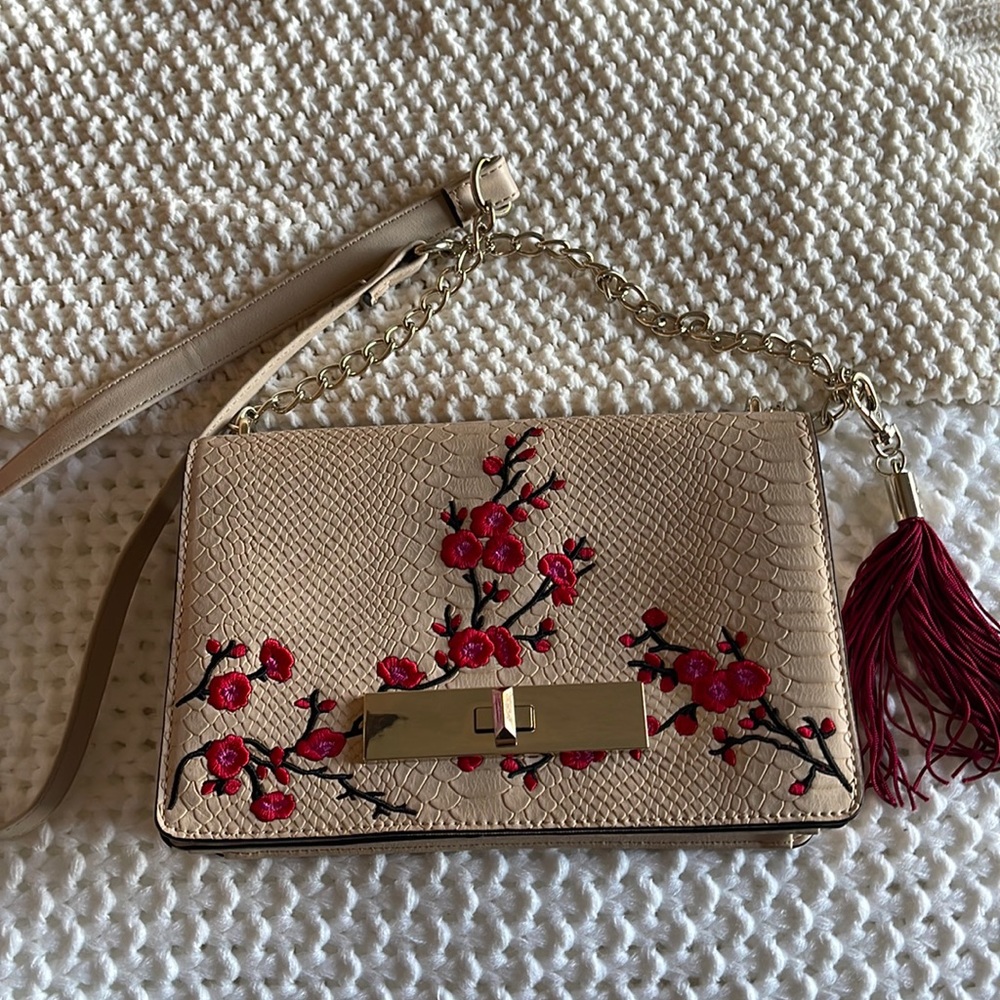 Massimo Flowered Crossbody Purse